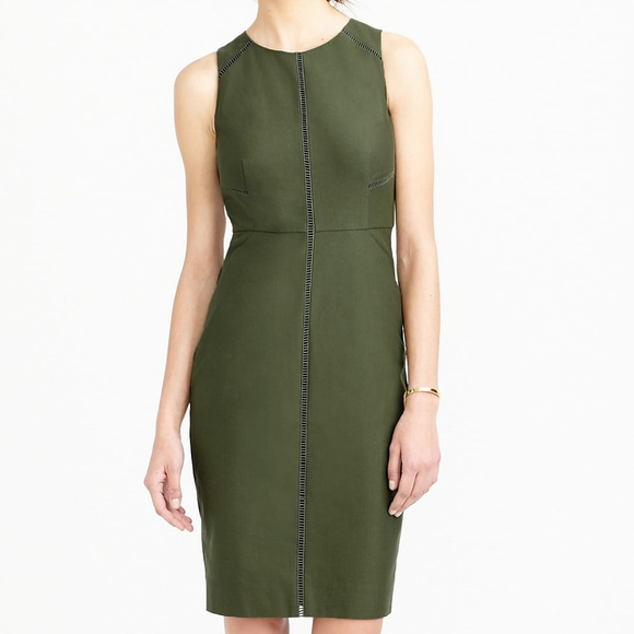J CREW NEW Ladder Stitch Dress*Bi-Stretch Cotton *FIRM PRICE* - Picture 3 of 9
